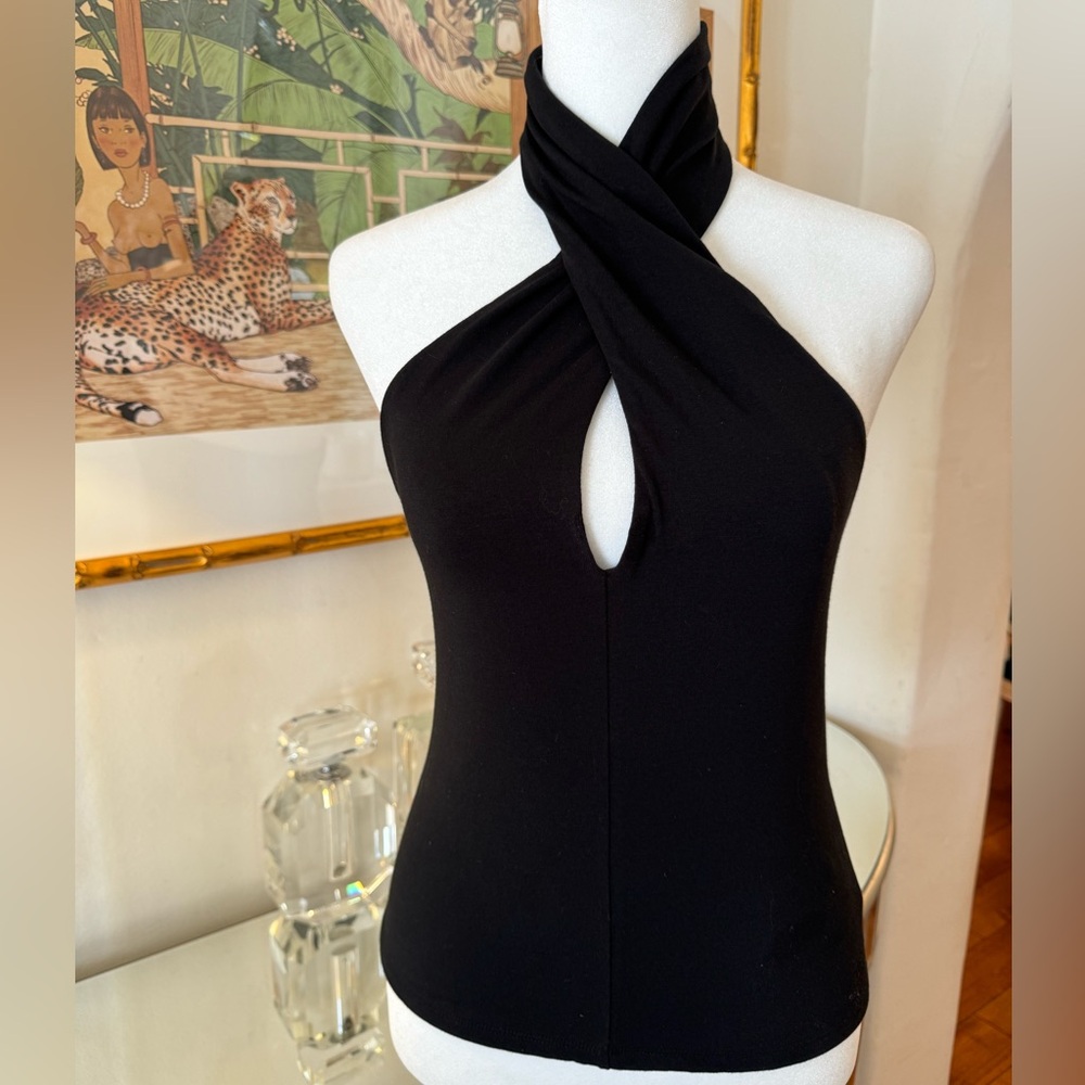Banana Republic Elegant Black Halter Top